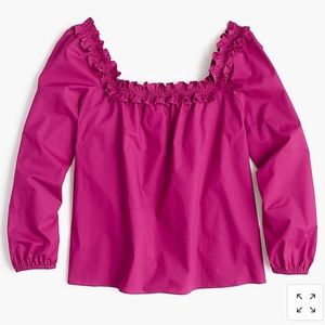 NWT • J.Crew Ruffle Penny Top